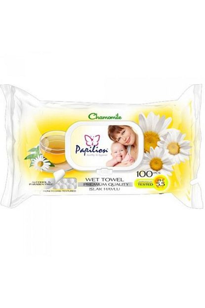 papilion 100 lu islak havlu papatya