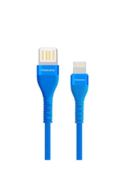 Promate Sarj Ve Data Senkronizasyon Kablosu Apple Iphone Lightning Icin Cift Tarafli Usb 1 2 Metre Mavi Trendyol