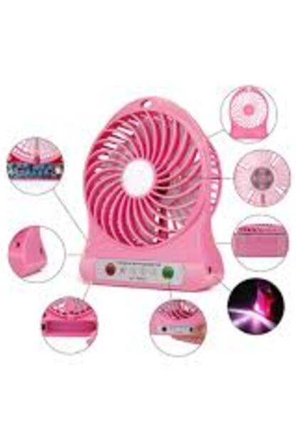 Wonderlust Sarjli Mini Vantilator Masa Ustu 3 Kademeli Usb Mini Fan Pembe Trendyol