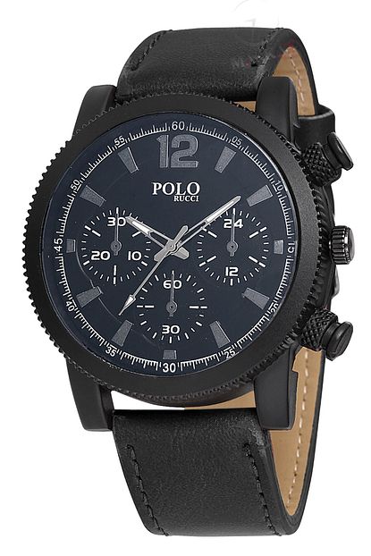 Polo Saat Takvimli Siyah Hasir Kordon Polo Rucci Erkek Saat Kivircik Com Tr