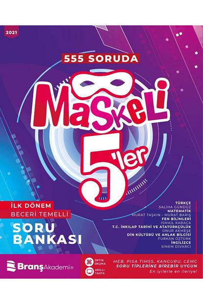 Brans Akademi Yayinlari Maskeli 5 Ler Ilk Donem Soru Bankasi Trendyol