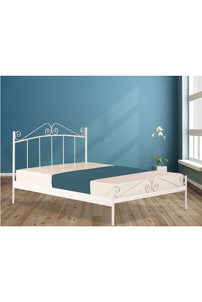 Fano Paris 160x200 Ferforje Metal Karyola Cift Kisilik Beyaz Ferforje Yatak Trendyol