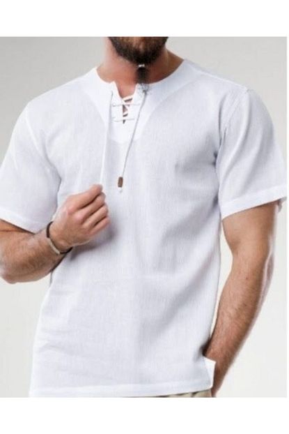 Umre Market Erkek Beyaz Sile Bezi Tshirt Trendyol