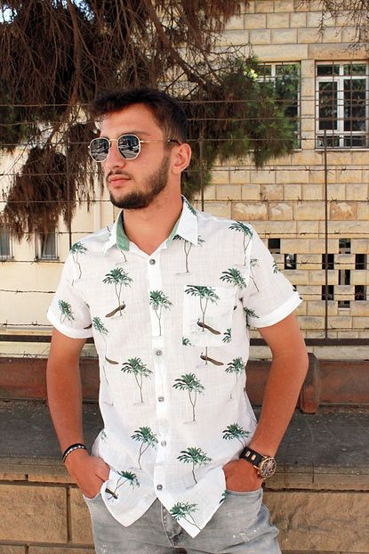 Twister Jeans Twister Jeans 1673 Erkek Kisa Kollu Desenli Safari Gomlek Keten Trendyol