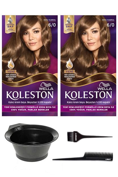 Wella 2 Li Koleston 6 0 Kit Boya Koyu Kumral Ve Sac Boyama Seti Fiyati Yorumlari Trendyol