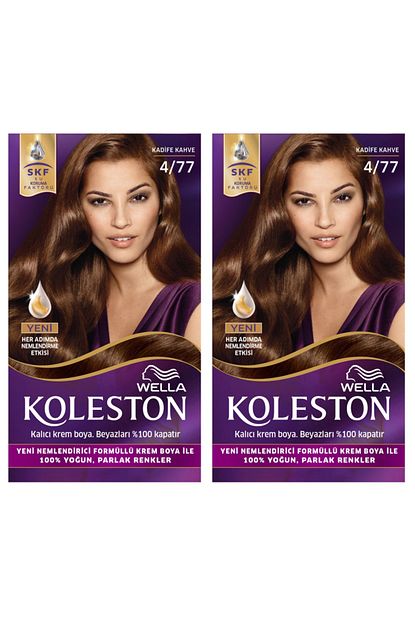 Wella 2 Li Koleston 4 77 Kit Boya Kadife Kahve Trendyol