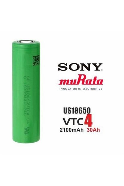 sony murata vtc4 18650 3 6v 2100mah 30a