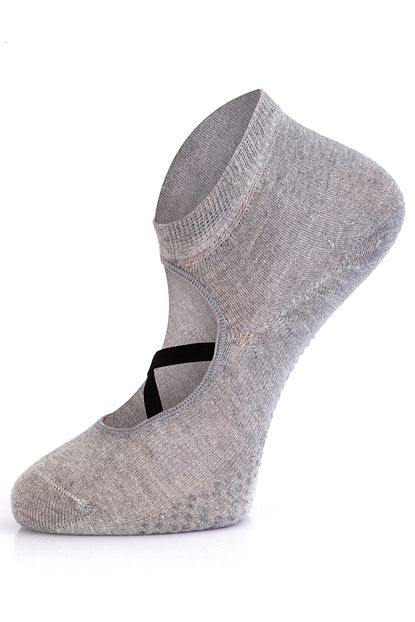 Murr Kaydirmaz Yoga Pilates Corabi Gri Trendyol