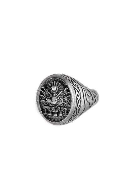 Tyran Design Erkek Osmanli Armasi Gumus Yuzuk Trendyol