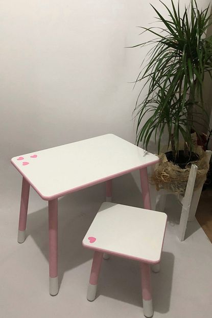 Akyolahsap Ahsap Cocuk Masa Takimi Pembe Trendyol