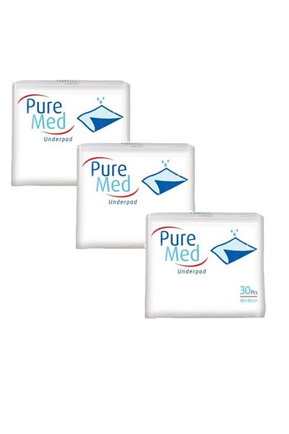 puremed hasta alti bezi yatak koruyucu ortu 60x90 cm 30 lu 3 paket 90 kullanim fiyati yorumlari trendyol