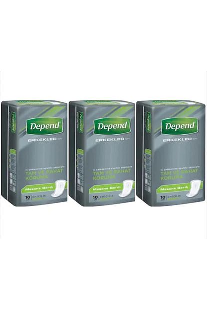 Depend Erkekler Icin Mesane Gardi Pedi 10 Lu 3 Adet Trendyol