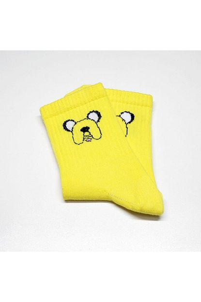 Peajack Kopek Jake Karakterli Sari Soket Corap Trendyol