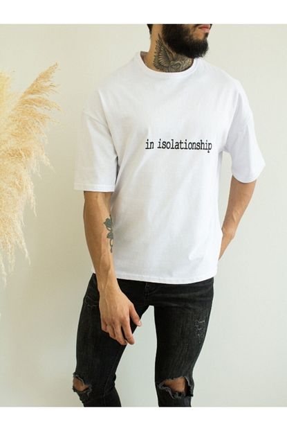 Tuzlu Butik Erkek Beyaz In Isolationship Salas Oversize T Shirt Trendyol