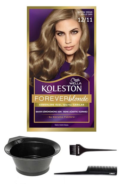 wella koleston 12 11 kit boya yogun kullu sari ve sac boyama seti fiyati yorumlari trendyol