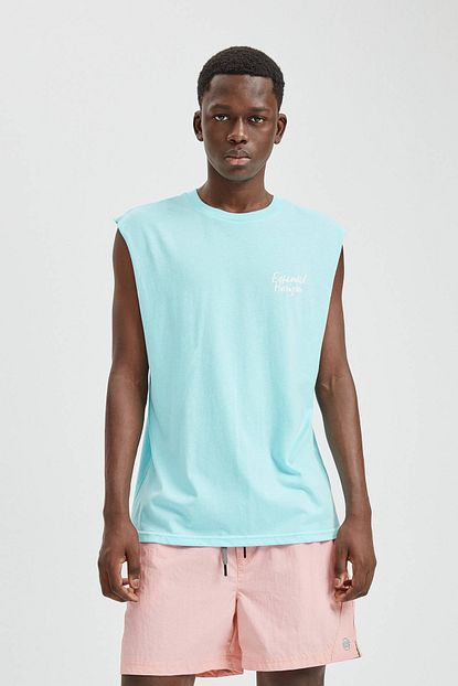 Pull Bear Erkek Turkuaz Askili Basic T Shirt 09247505 Trendyol