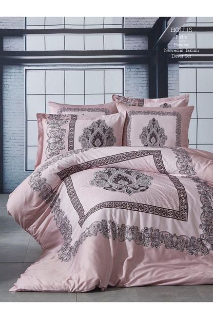 The Club Cotton Hollis Pudra Renk Cift Kisilik Nevresim Takimi Trendyol