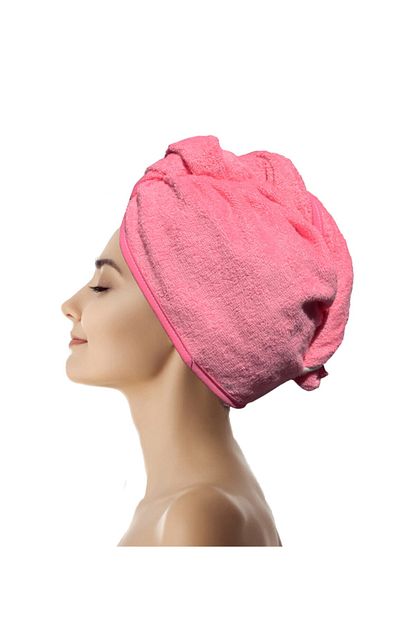 Belnido Home Lastikli Kolay Kullanim Sac Kurulama Havlu Bone Pembe Bhb00002 Trendyol