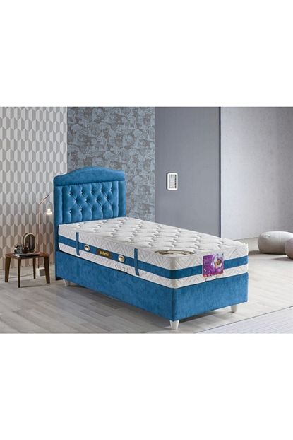 Belletto Tek Kisilik Vogue Lux Mavi Kumas Baza Ve Baslik 90 X 190 Trendyol