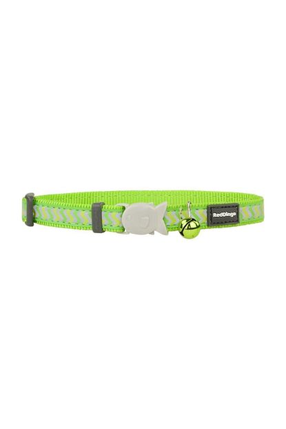 Reddingo Fosforlu Ziggy Desenli Lime Kedi Boyun Tasmasi 12 Mm Trendyol
