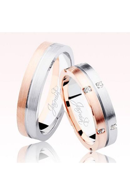 Harem Altin Kadin Rose Beyaz Altin Alyans 0902 1 Trendyol
