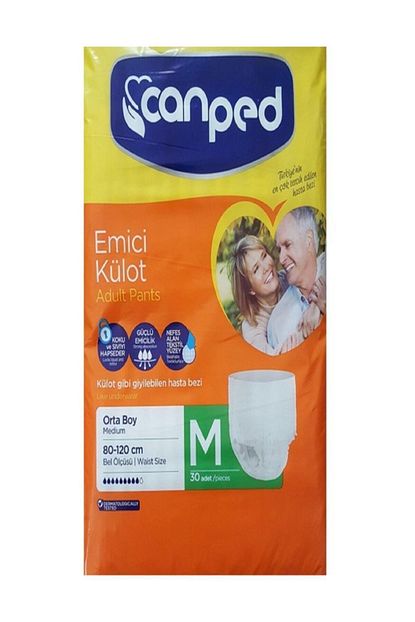 Canped Emici Kulot Hasta Bezi Ekonomik Paket 30 Adet Medium Trendyol