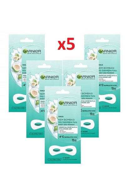Garnier Nem Bombasi Goz Alti Torbalarina Karsi Kagit Goz Maskesi Hindistan Cevizi Suyu 5 Li Set Fiyati Yorumlari Trendyol