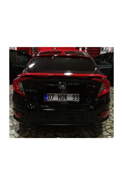 Honda Civic Honda Civic Cam Ustu Yay Spoiler Kirmizi Renk Fc5 2016 2020 Trendyol