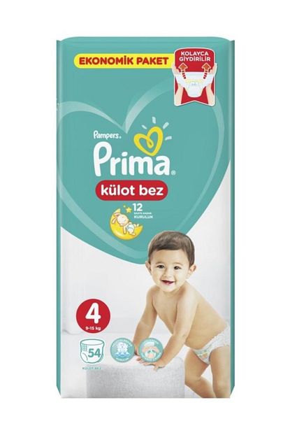 Prima Kulot Bebek Bezi 4 Beden 54 Adet Maxi Ekonomik Paket Trendyol