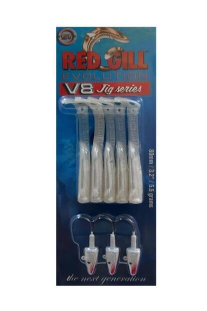 Red Gill V8 Jig Head Sand Eel 80mm 5 5 Gr Silver Pearl Spin Ve Lrf Silikon Yem Trendyol