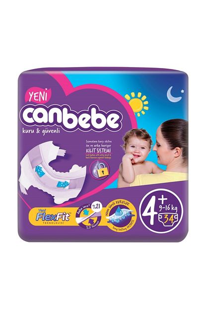 Canbebe Maxiplus 4 Numara 34 Adet Bebek Bezi 9 16 Kg Trendyol
