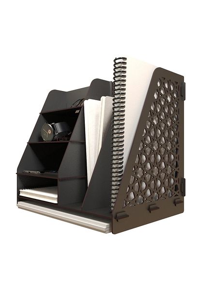 Kuk Design Ottoman Ofis Masaustu Organizer Duzenleyici Evrak Rafi Siyah Trendyol