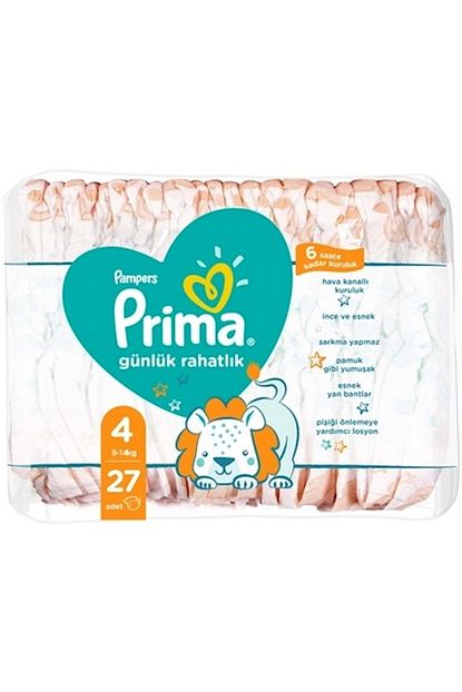 Prima Bebek Bezi Gunluk Rahatlik 4 Beden Maxi 162 Adet Trendyol