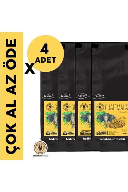 Bedirhan Kahve Guatemala Filtre Kahve 4 X 250 Gr Cekirdek Trendyol