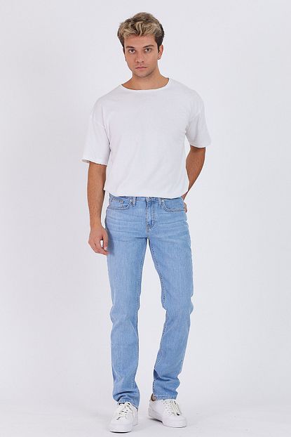 Denigma Erkek Acik Mavi Slim Fit Jeans Trendyol
