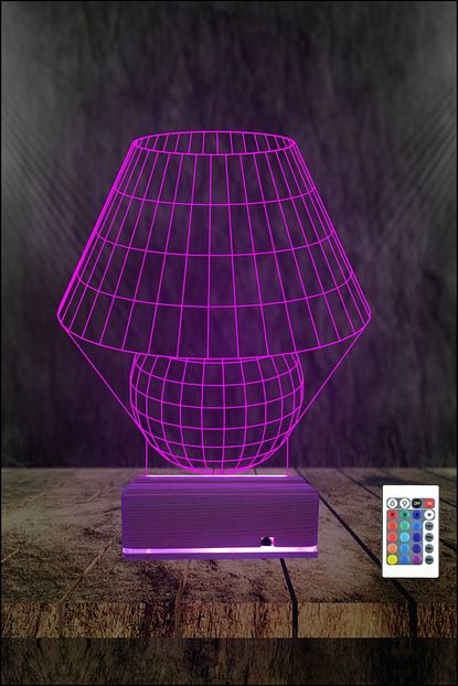 Algelsin 3d Led Gece Lambasi Tasarimli 16 Renkli Masa Lambasi Trendyol