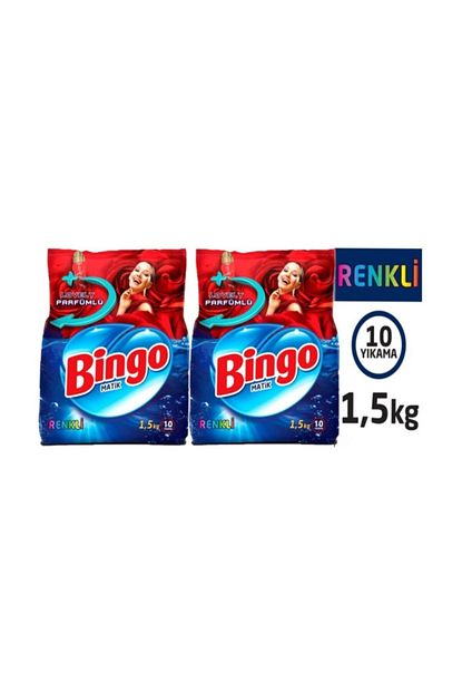 Bingo Matik Toz Camasir Deterjani Renkliler 10 Yikama 2 X 1500 G Trendyol