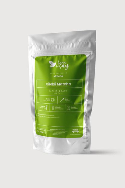 Bana Bi Cay Cillekli Matcha Cayi Tozu 50 Gr 25 Kupa 100 Dogal Dogal Cilek Aromali Koruyucu Icermez Trendyol