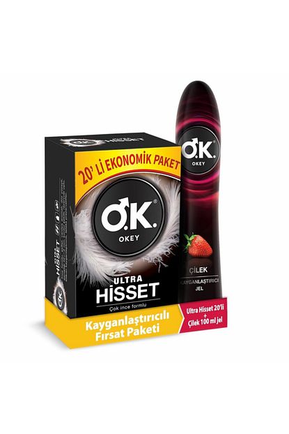 Okey Ultra Hisset 20 Li Prezervatif Cilek Kayganlastirici Jel Trendyol