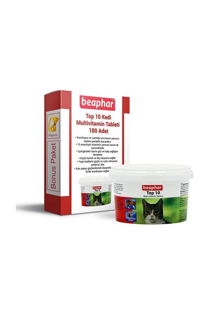 Beaphar Top 10 Kedi Multivitamin Tableti 180 Adet Trendyol