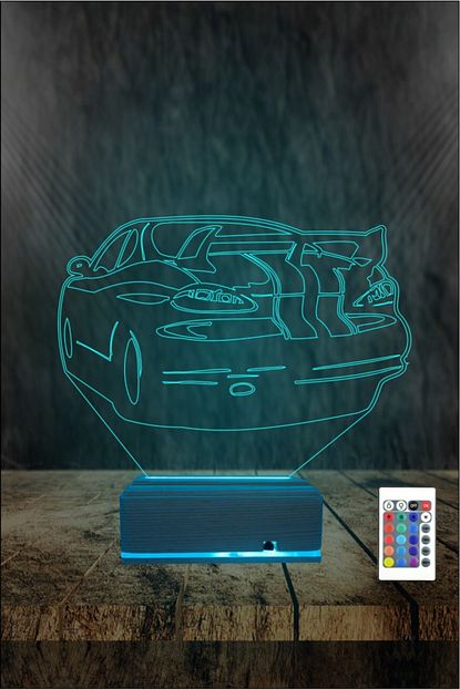 Algelsin 3 Boyutlu Gece Lambasi Yaris Araci 16 Renkli Led Masa Lambasi Trendyol
