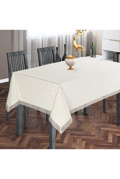 Belnido Home Dantelli Krem Gelin Masa Ortusu 160 X 220 Cm Msd7002 Trendyol