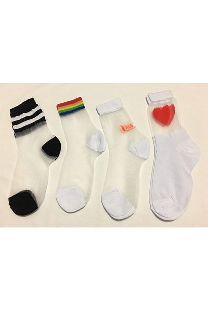 Felixthesocks Renkli Tul Soket Corap 4 Adet Trendyol