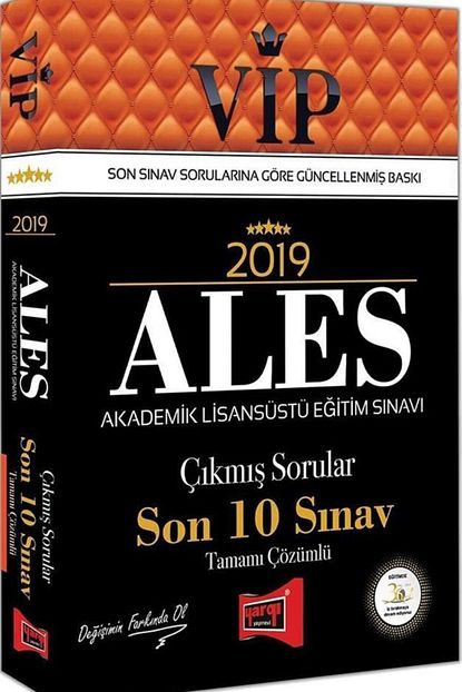 Yargi Yayinlari 2019 Ales Vip Tamami Cozumlu Son 10 Sinav Cikmis Sorular Trendyol