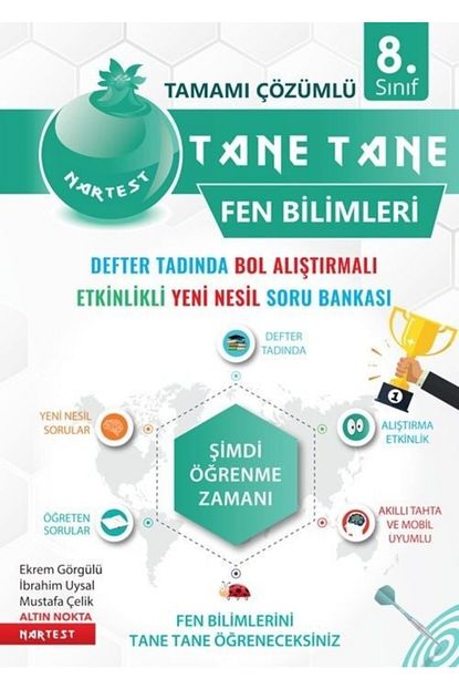 Nartest Yayinevi Nartest 8 Sinif Lgs Tane Tane Defter Tadinda Fen Bilimleri Soru Bankasi 2021 Lgs Kitaplari Trendyol