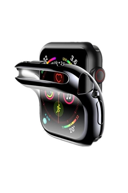 Gate Apple Watch Uyumlu Siyah Silikon Kilif 44 Mm Tam Koruma Iwatch Trendyol