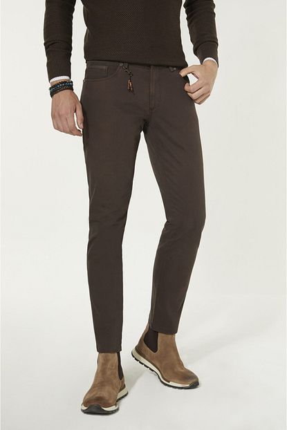 Avva Erkek Kahve 5 Cepli Armurlu Slim Fit Pantolon A92y3029 Trendyol