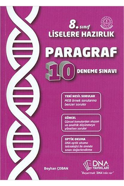 Digerui 8 Sinif Paragraf 10 Deneme Sinavi Dna Yayinlari Trendyol