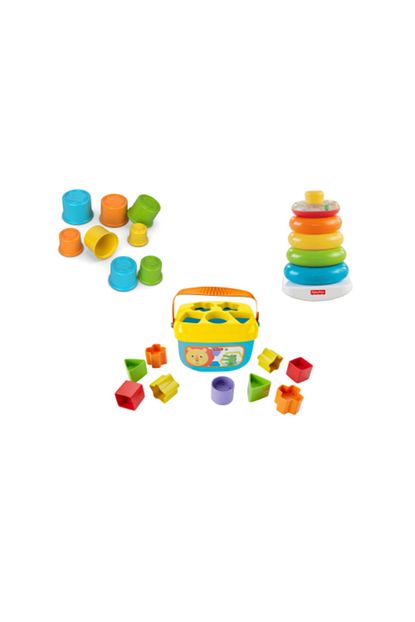 Fisher Price Fisher Price 3 Lu Muhtesem Set Renkli Bloklar Renkli Kaplar Renkli Halkalar Trendyol
