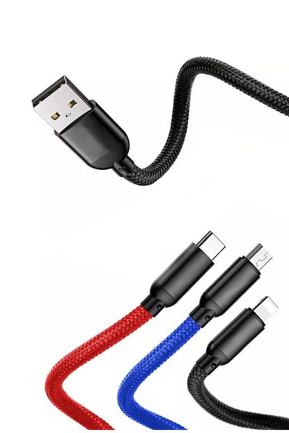 akilli telefon sarj ve data kablosu ucu bir arada micro usb iphone usb c